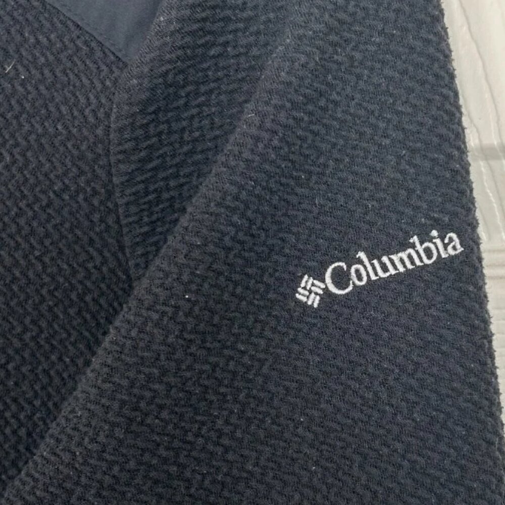 Columbia Black Women's Fleece 1/4 Zip Hoodie Jacket Pullover Size Small Coat - Picture 4 of 7